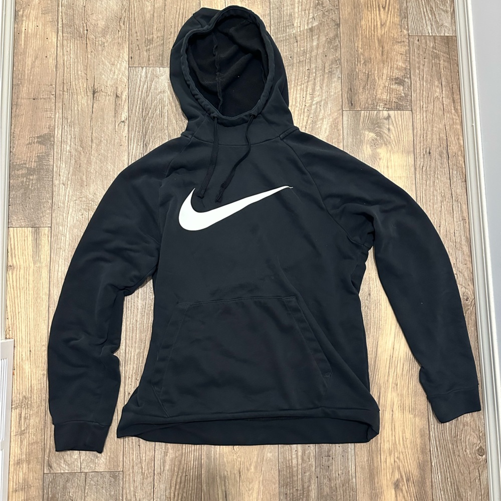 Nike Black Hoodie with White Logo
